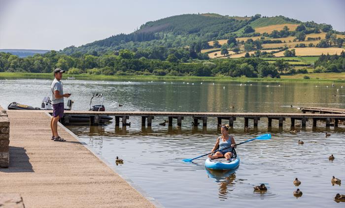 Kayaking on Llangorse Lake